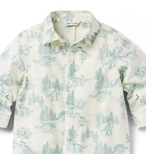 Load image into Gallery viewer, Janie and Jack, LS COLLAR DINO ONE PIECE ROMPER-IVORY DINO TOILE