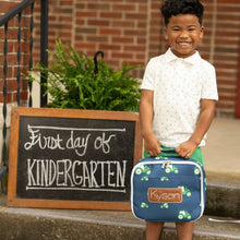 Load image into Gallery viewer, Sugar Bee Clothing - Boys Lunch Bag - Tractors on Navy
