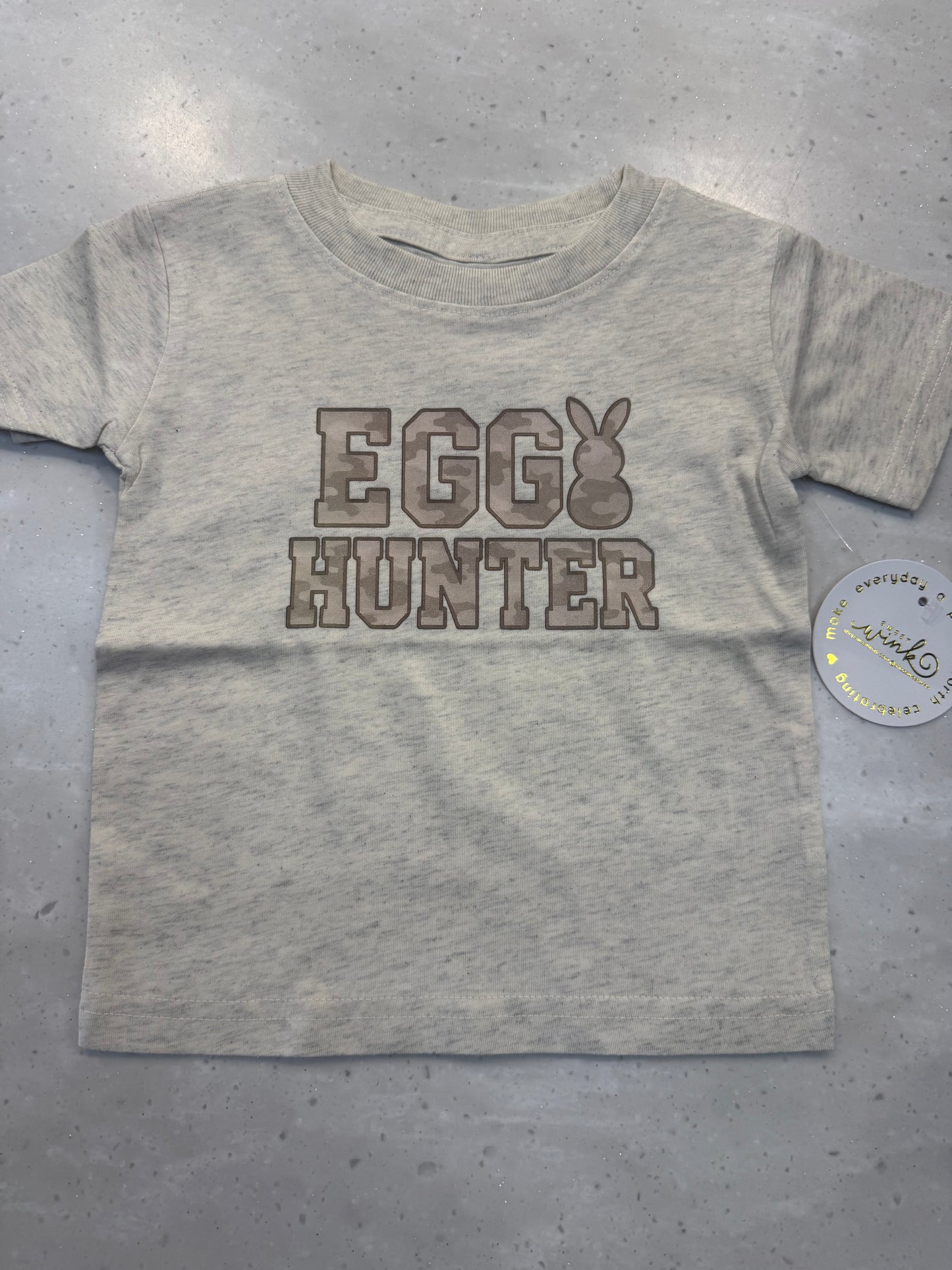 Sweet Wink Egg Hunter Camo Easter short-sleeve t-shirt in natural heather