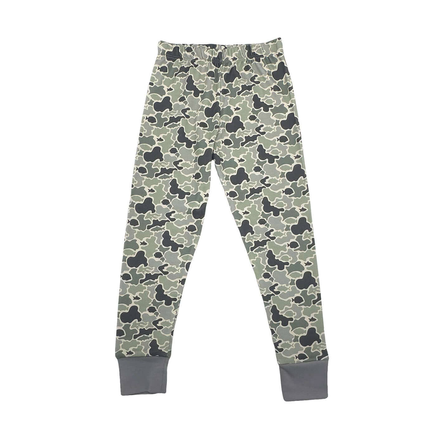 Saltwater Boys- Jekyll Pima 2 Piece Pajamas Camo Fish