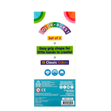 Load image into Gallery viewer, Color Burst: Grip Crayons, Set of 3-OOLY