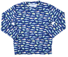 Load image into Gallery viewer, Catch of the Day LS Performance Tee-Blue Quail