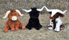 Load image into Gallery viewer, Jomanda Soft Toys & Accessories - Texas Longhorn Highland Cream Large Brown Cow Soft Toy -30cm