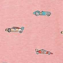 Load image into Gallery viewer, Andy & Evan - Infant Print Polo Romper | Coral Racecar