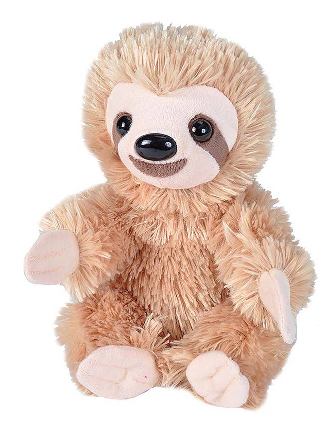 Hug'Ems Mini Sloth 7-inch stuffed animal by Wild Republic in soft plush