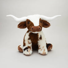 Load image into Gallery viewer, Jomanda Soft Toys & Accessories - Texas Longhorn Highland Cream Large Brown Cow Soft Toy -30cm
