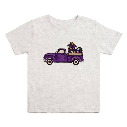 Mardi Gras Truck Patch Short Sleeve T-Shirt