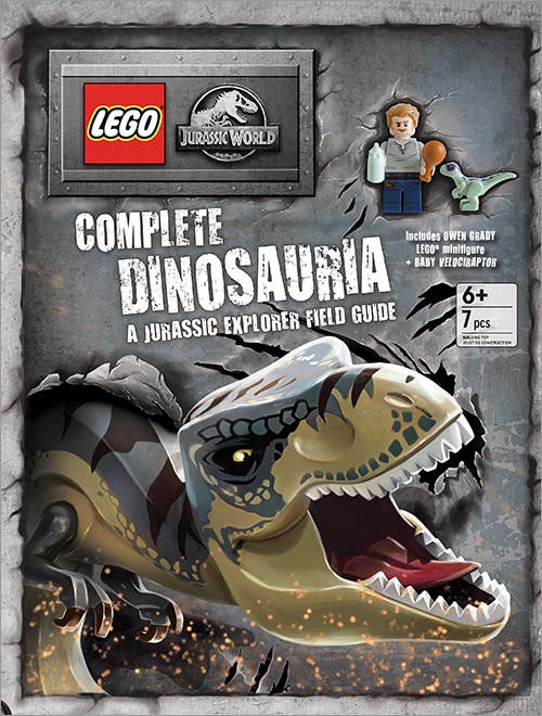 LEGO Jurassic World Complete Dinosauria book with exclusive Owen Grady minifigure