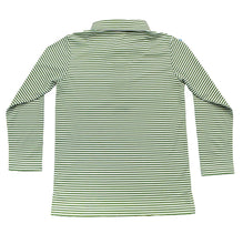 Load image into Gallery viewer, Saltwater Boys Company - Boys Inshore Performance Polo LS - Green Stripe