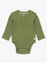 Load image into Gallery viewer, Rugged Butts Waffle Knit Henley Bodysuit - Dusty Olive