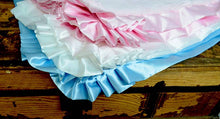 Load image into Gallery viewer, Birchwood Trading - Satin Trim Baby Blanket: Solid Blue