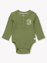 Load image into Gallery viewer, Rugged Butts Waffle Knit Henley Bodysuit - Dusty Olive