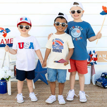 Load image into Gallery viewer, Sweet Wink - Let Freedom Rawr Short Sleeve T-Shirt - Kids 4th of July