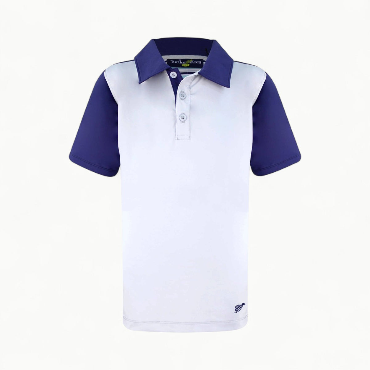 Boy's Performance Polo Shirt - Grey with Navy