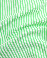 Load image into Gallery viewer, RuggedButts - Baby Boys Spring Green Seersucker Short Sleeve One Piece Rash Guard Swimsuit