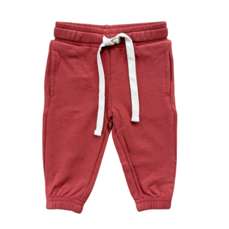Berry red joggers by Baby Sprouts in soft fabric, refined boys' essential