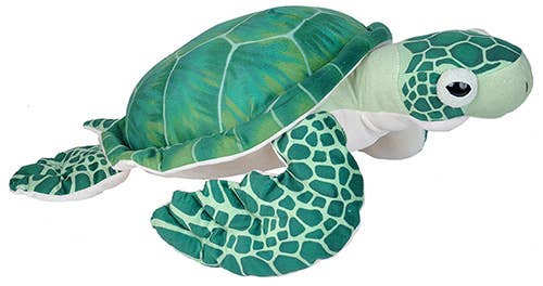Living Ocean green sea turtle stuffed animal, 15 inches, by Wild Republic