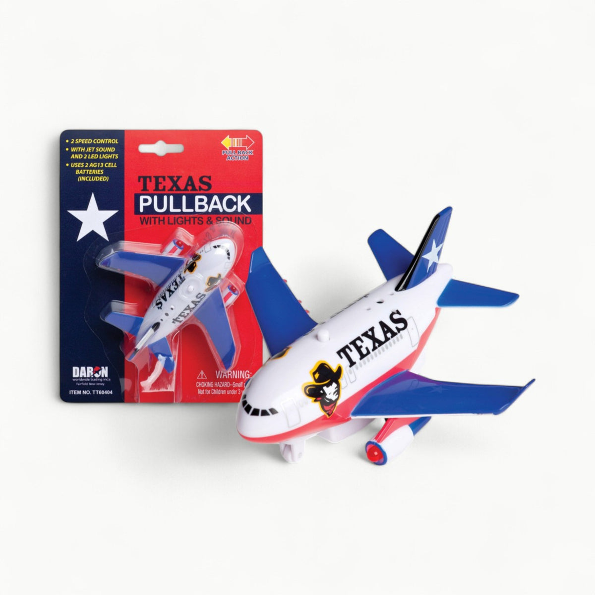 Stylized pullback aircraft with electronic jet sounds and red flashing lights, Daron Worldwide Trading
