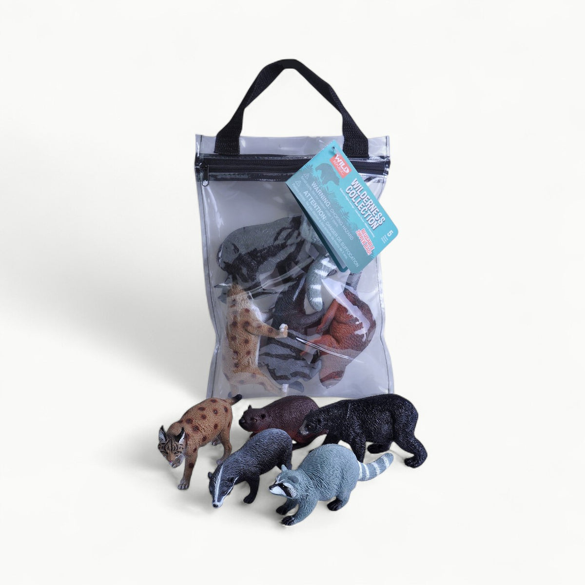 Wild Republic Polybag-Zip Wilderness Collection animal toy figures set