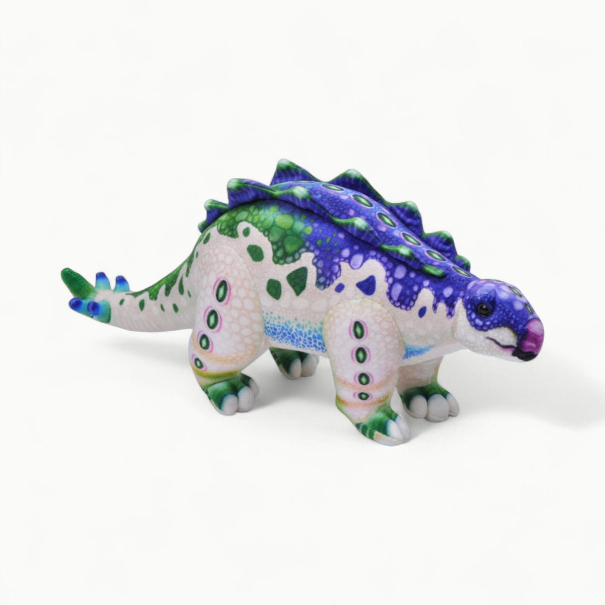 Dinosauria IV Stegosaurus 12-inch stuffed animal by Wild Republic with embroidered details and plate texture along spine