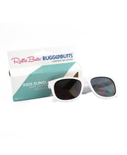 Load image into Gallery viewer, RuffleButts + RuggedButts - Kids White Sunglasses: 2T-5