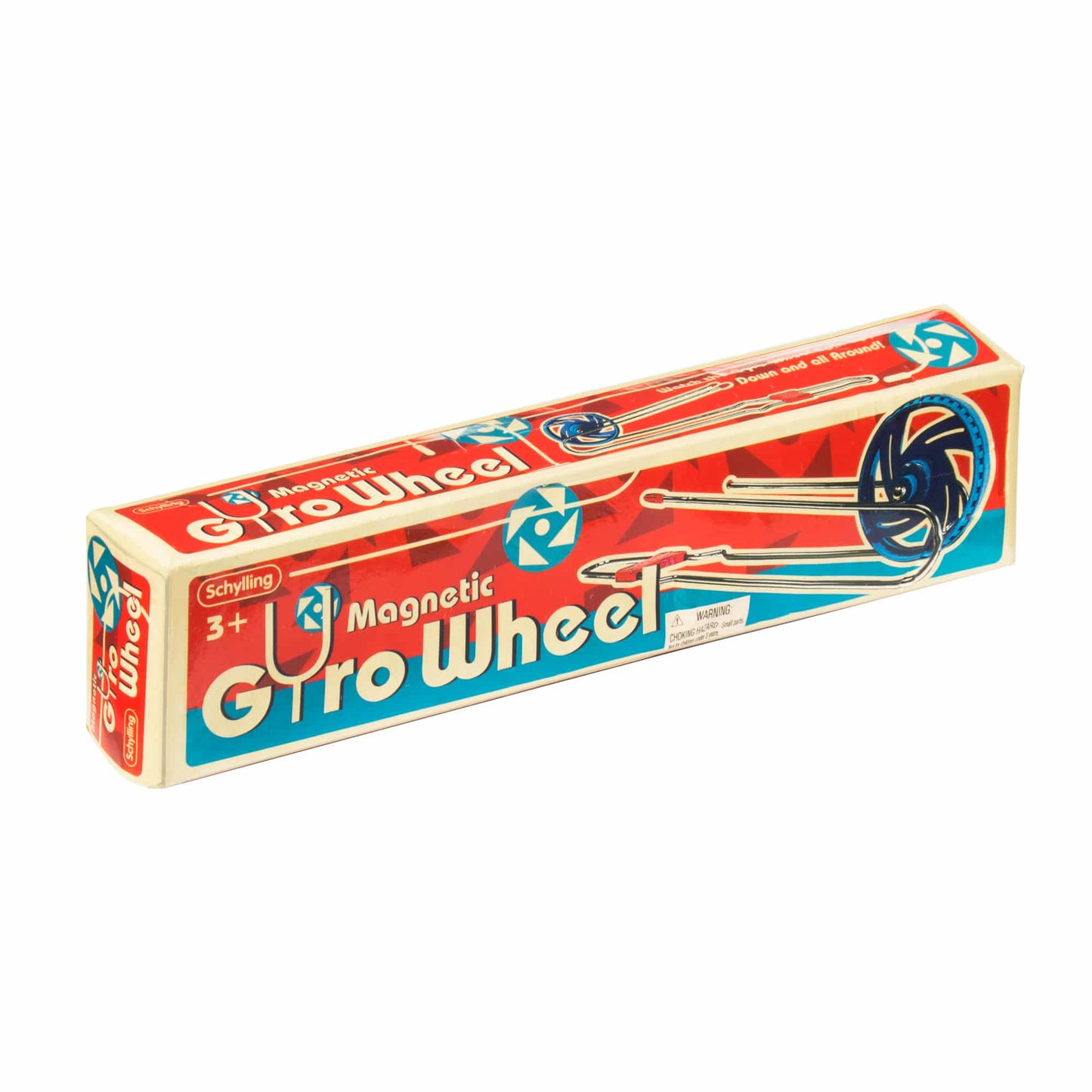 Magnetic Gyro Wheel by Schylling, blue spinning wheel on wire track