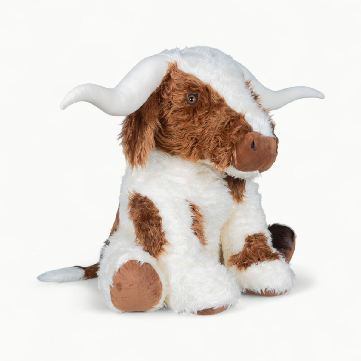 Large Texas Longhorn plush toy in soft polyester by Jomanda, suitable from birth