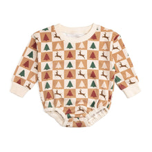 Load image into Gallery viewer, Sweet Wink - Cabin Christmas Long Sleeve Romper - Natural - Baby Clothing
