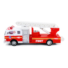 Load image into Gallery viewer, FDNY Pullback Fire Truck w/lights and sound