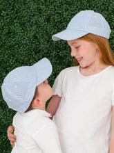 Load image into Gallery viewer, RuggedButts - Kids Classic Blue Seersucker Baseball Hat