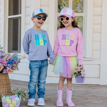 Load image into Gallery viewer, "Hip Hop" Patch Sweatshirt - Gray - Kids Easter Sweatshirt