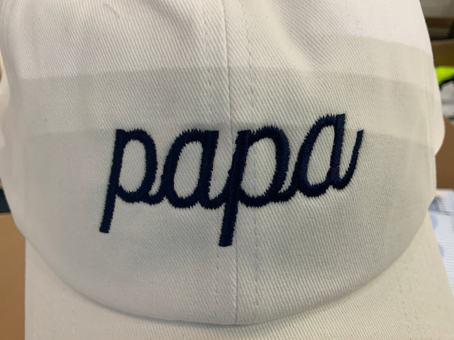 PAPA White Baseball Hat, Adult