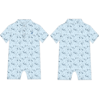 Banksy Performance Romper-Blue