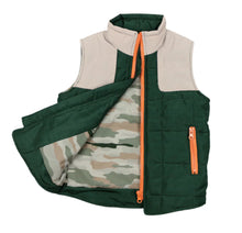 Load image into Gallery viewer, Green/Khaki Classic Camo Vest-Blue Quail