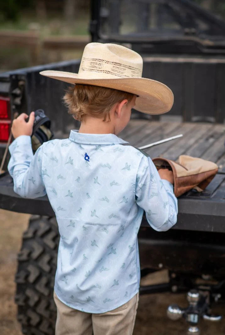 Huntsman LS Shirt-Blue Quail