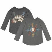 Great Outdoors Raglan in Mineral Black by Tiny Whales—refined raglan-style boys' tee
