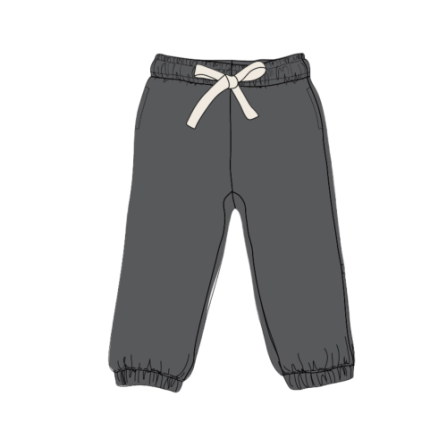 Baby Sprouts gray wash joggers with drawstring and functional pockets