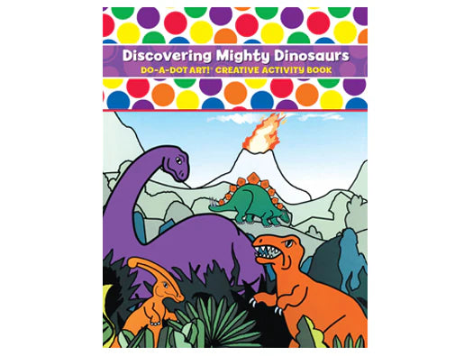 Do-A-Dot Discovering Mighty Dinosaurs activity coloring book with bold dinosaur illustrations