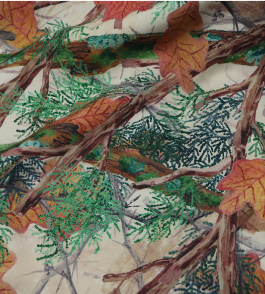 Hill Country Camo LS Performance Tee-Blue Quail