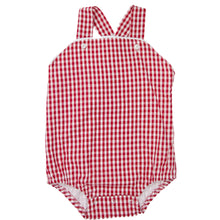 Load image into Gallery viewer, Unisex Sunsuit-Navy Gingham, Love that Cotton