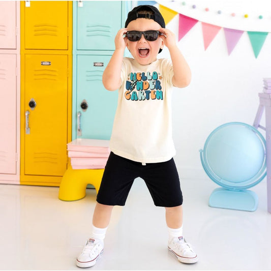 Hello Kindergarten! SS T-Shirt-Natural, Sweet Wink