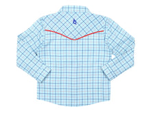 Load image into Gallery viewer, Tattersall Pearl Snap LS Shirt-Blue Quail