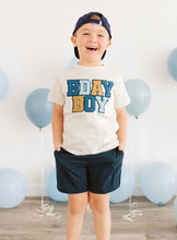 Load image into Gallery viewer, Birthday Boy Patch Short Sleeve T-Shirt - Heather