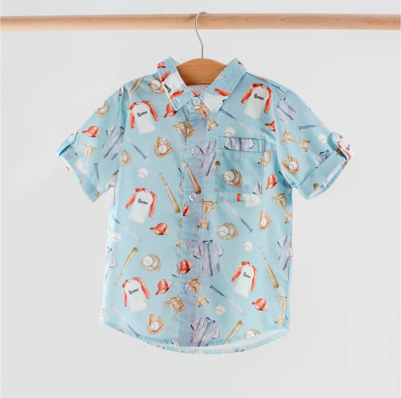 Let’s Play Ball Button-Down Shirt