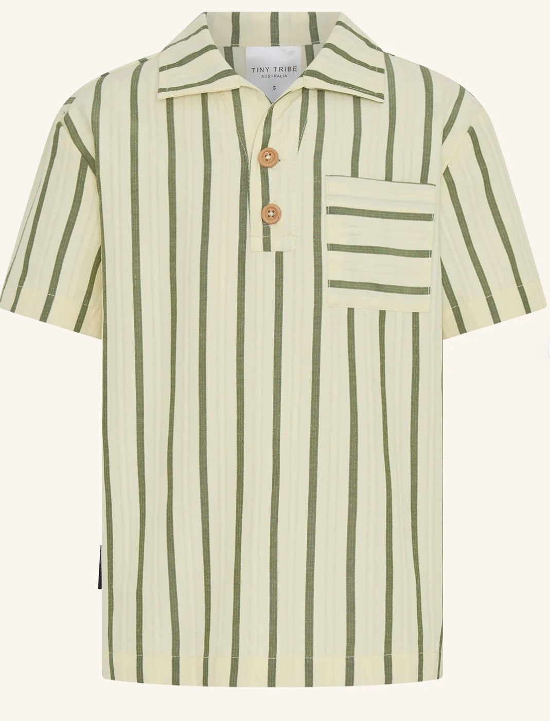 Cream Stripe Woven Top