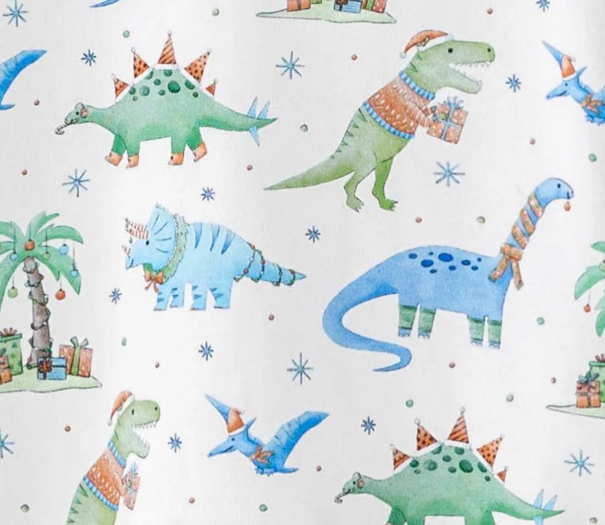 Merry-saurus Organic Cotton Pajama Zip Up