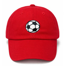 Load image into Gallery viewer, Red Soccer Ball Hat