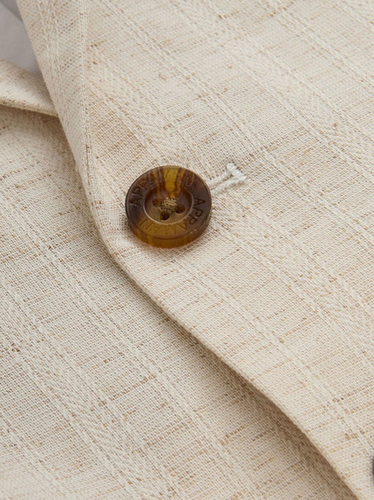 Sports Jacket-Linen Ivory