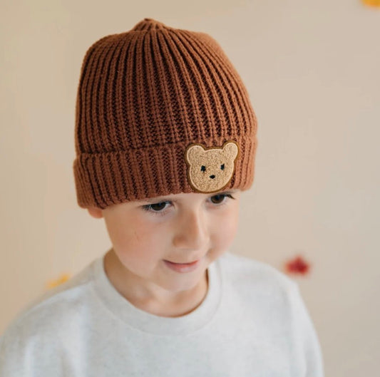 Teddy Bear Patch Beanie