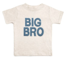 Load image into Gallery viewer, Big Bro Embroidered Blue Patch Short Sleeve T-Shirt - Heather